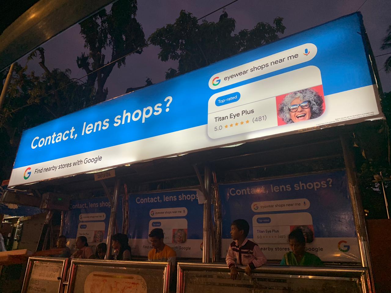 Google-Titan Eye Plus Bus Stop Ad